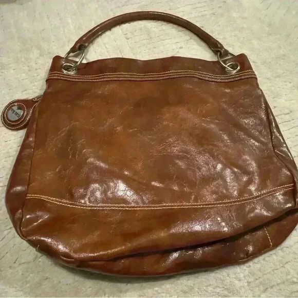 Vintage Nine West Brown Patten Purse - Picture 8 of 10